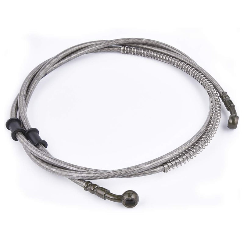 MTATCN 86" Stainless Braided Hydraulic Brake Hose Line for GY6 Kazuma Sunl Taotao Roketa Jonway Scooter Moped ATV Dirt Bike Go Kart - Image 1